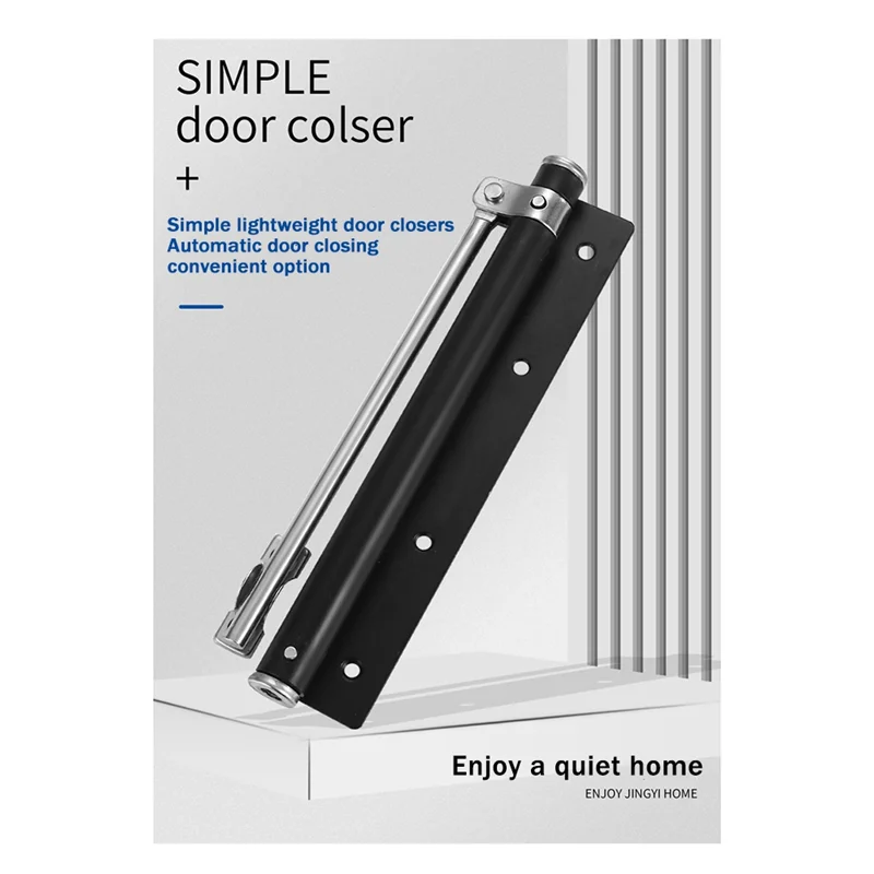 VEHO-Safety Door Closers Screen Door Closer باب أوتوماتيكي قابل للتعديل أقرب للسكنية، قطعتان #2