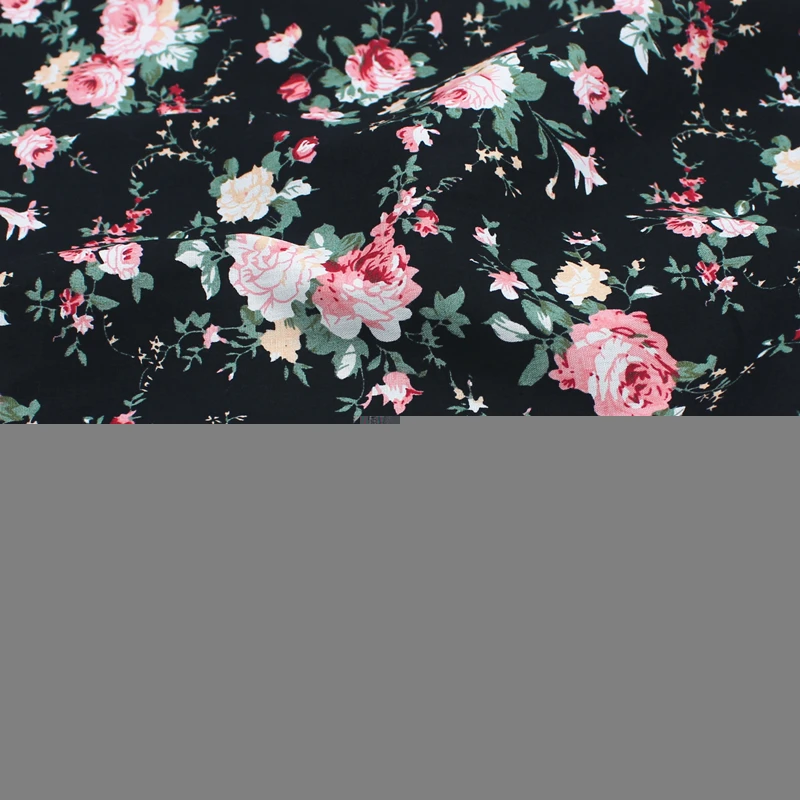 145X50cm Small Floral Printed Fabric Poplin Cotton Fabrics Patchwork Sewing For Garment Dress Blouse DIY Handmade Accessories