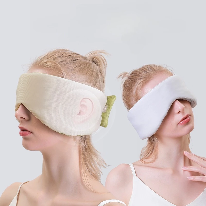 3D Space Capsule Sleep Mask Warm & Cool Double-Sided Light Blocking Soft Comfort Noise Reduction Eye Cover for Travel Office Nap