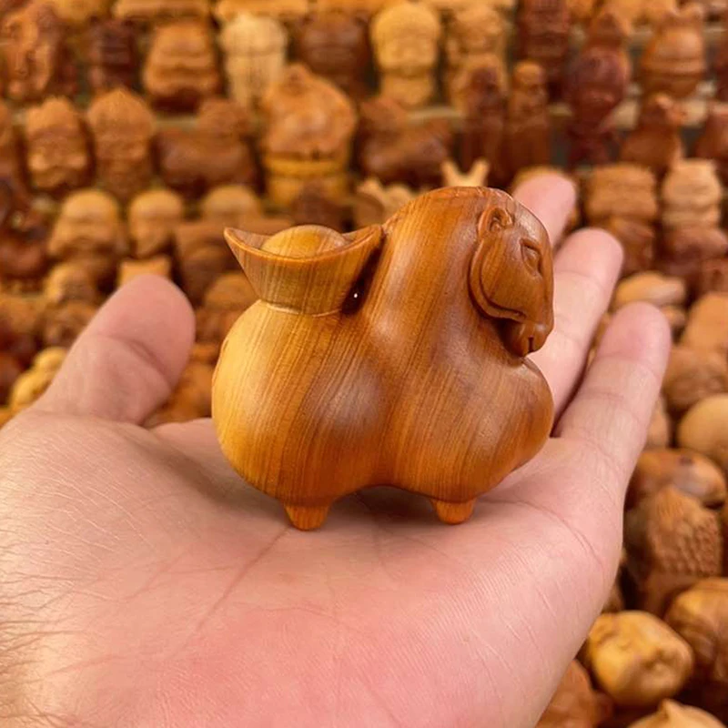 تمثال حصان زودياك صيني للعام الجديد لعام 2026، زخرفة حصان تانغ خشبية مصنوعة يدويًا، تصميم منحوت، المنزل، المكتب، السيارة، ديكور المكتب