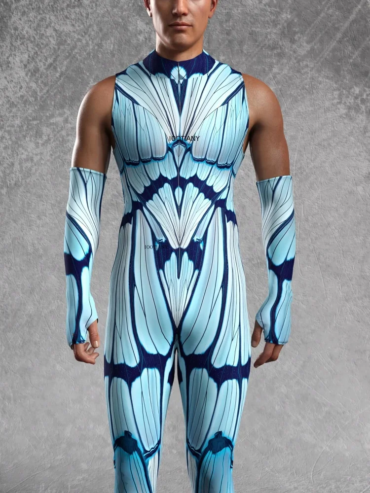 Halloween Karneval Party Cosplay Jumpsuit Paar Sexy Steampunk Schmetterling Bodysuit Bühnentanz Leotard Kostüm – Detail 4