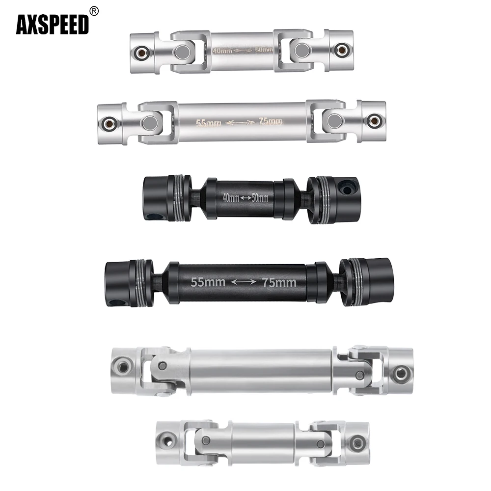 

AXSPEED Stainless Steel Drive Shafts Driveshaft Chassis Center CVD for 1/18 RC Crawler Car TRX4M Defender Bronco Upgrade Parts