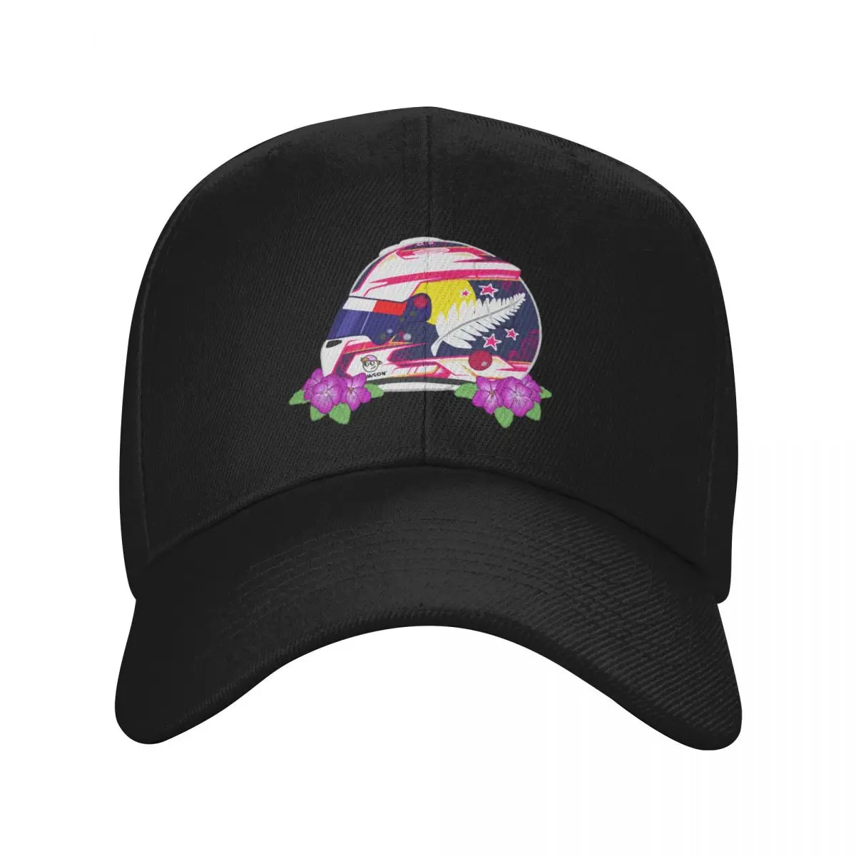 

Liam Lawson 2024 Helmet With Flowers Baseball Cap Funny hats Luxury Cap Sunscreen Brand Man cap Designer Man Women's