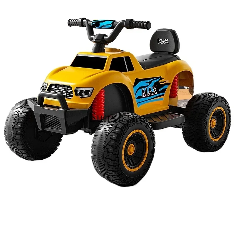 Children's electric beach four-wheel off-road vehicle 1-3-6-year-old baby remote control electric toy car can seat people