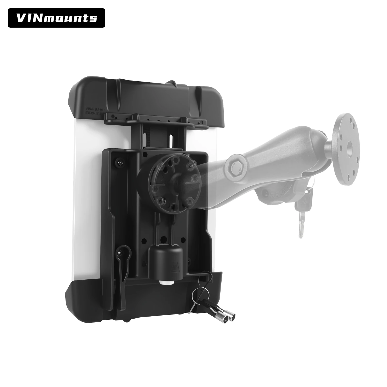 VINmounts 2026 releases new Zebra ET40/45 professional anti-theft lockable tablet mounts, compatible with RAM mounts  016-lock