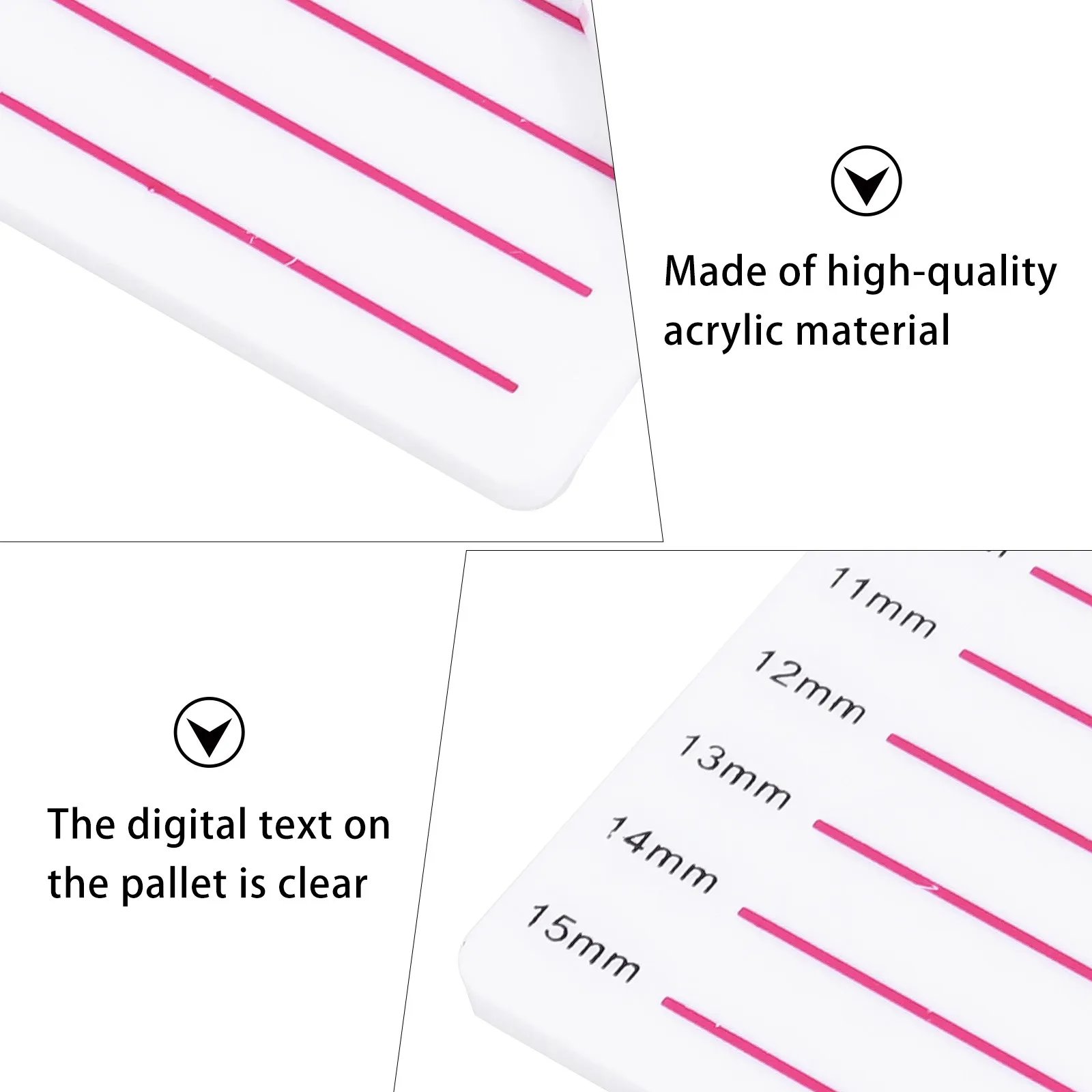 Acrylic Lash Holder Pallet 2 Pack Professional Eyelash Extension Organizer Lightweight Durable Easy Clean