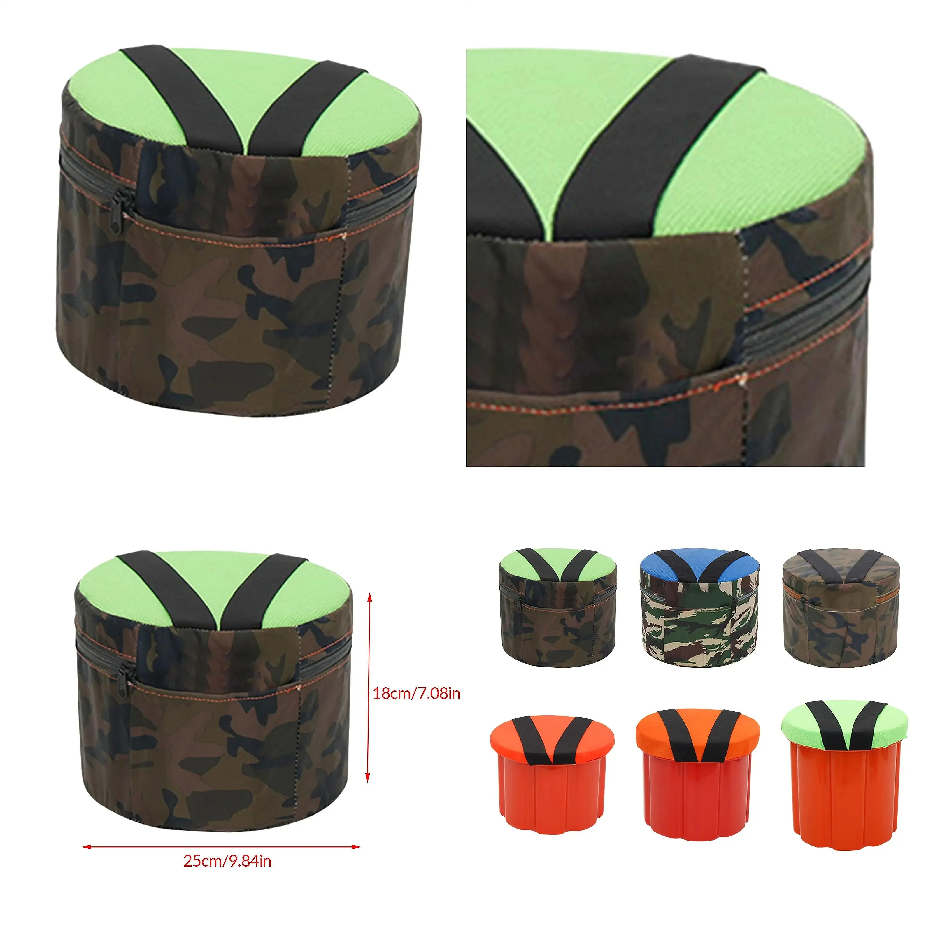 Wearable Gardening Stool Hands-Free Outdoor Chair Small Round Workseat for Farming Camping