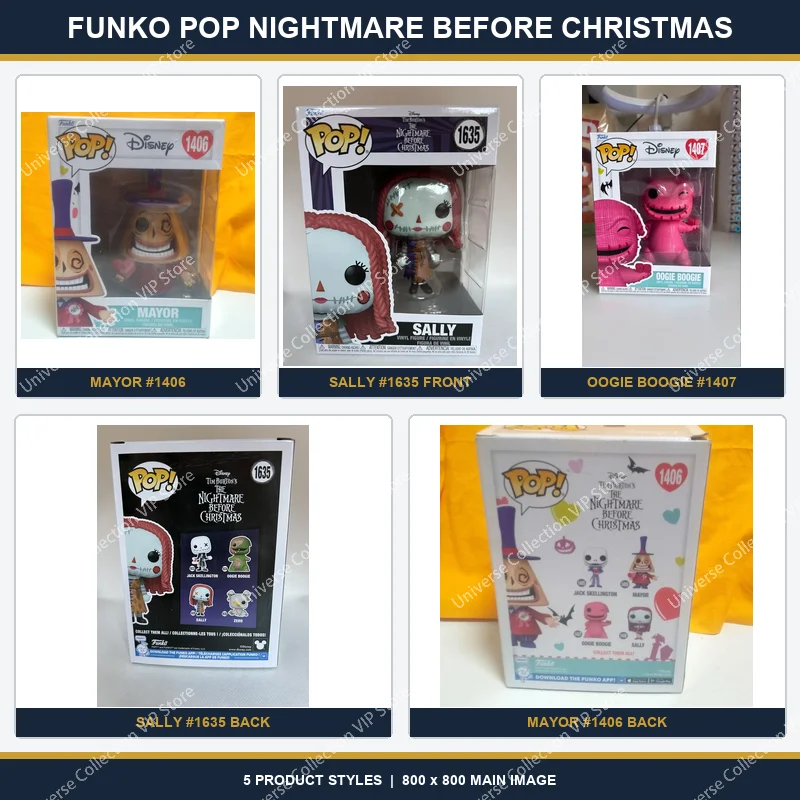 Funko POP Disney Pesadilla Antes de Navidad Jack Sally Zero Figuras Coleccionables de Personajes para Exhibición en Halloween
