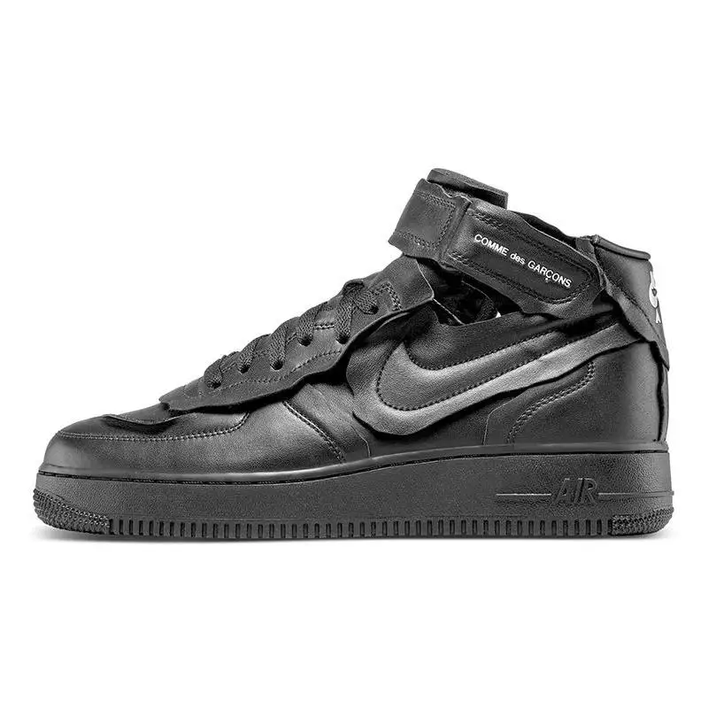 Nike Nike Air Force 1 Mid Comme Des Garcons Black Sneakers shoes DC3601-001