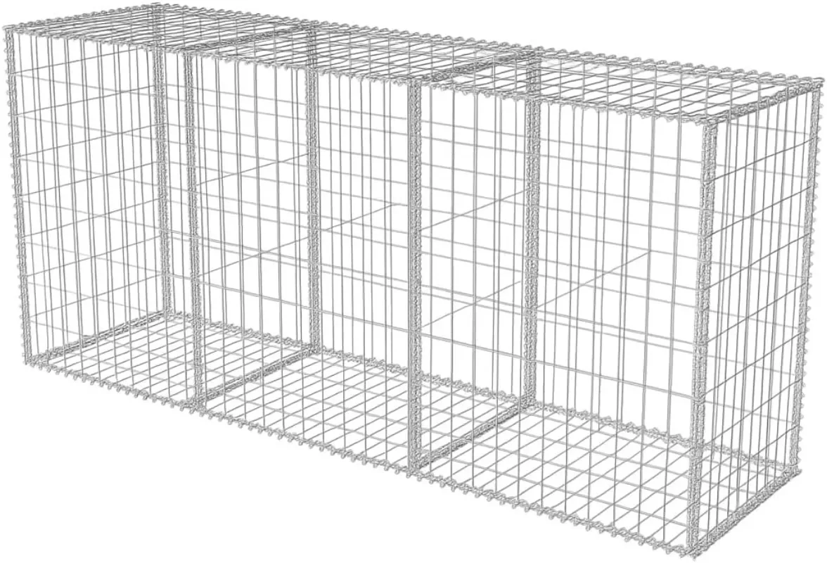 

Корзина Gabion из оцинкованной стали 78,7 x 19,7 x 39,4 дюйма — прочная стопорная стенка, нержавеющая и устойчивая к атмосферным воздействиям — легкая конструкция
