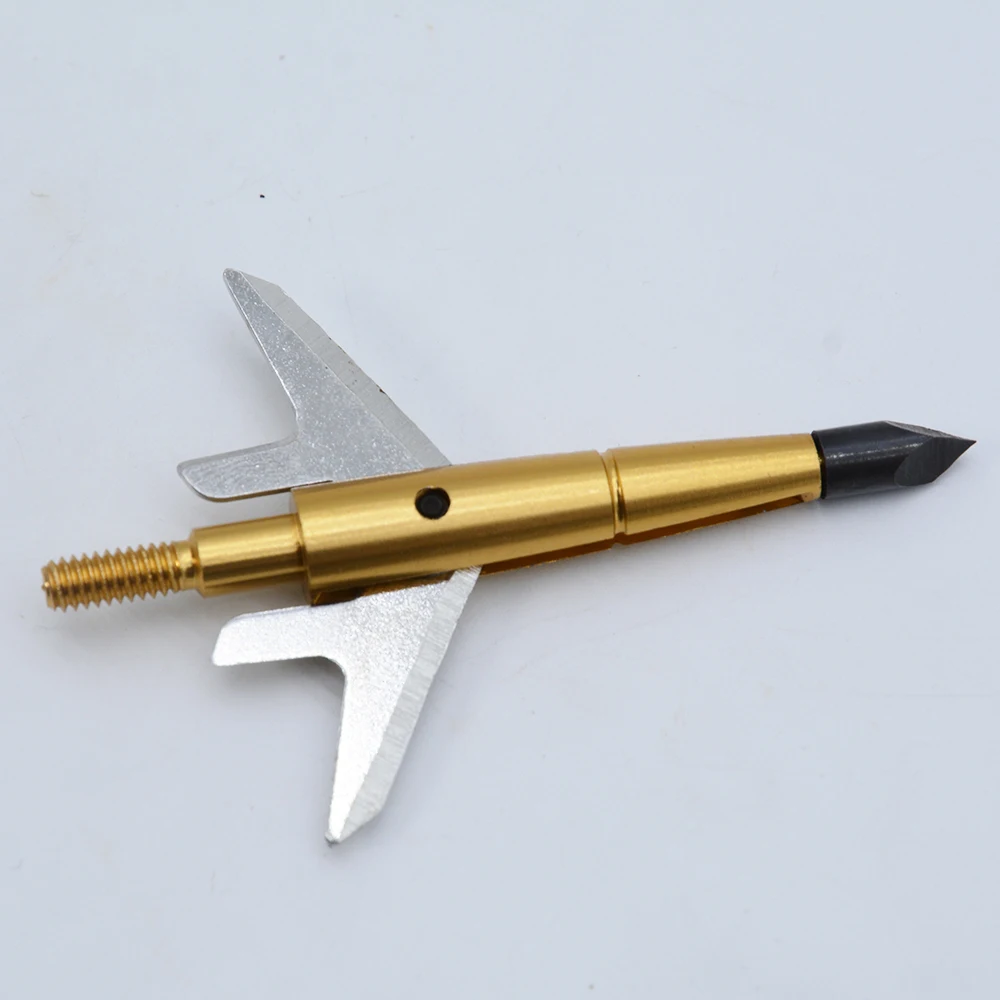 6/12pcs Broadhead 100 Grains Stainless Steel Arrow Head Arrow Point For Hunting Compound Bow