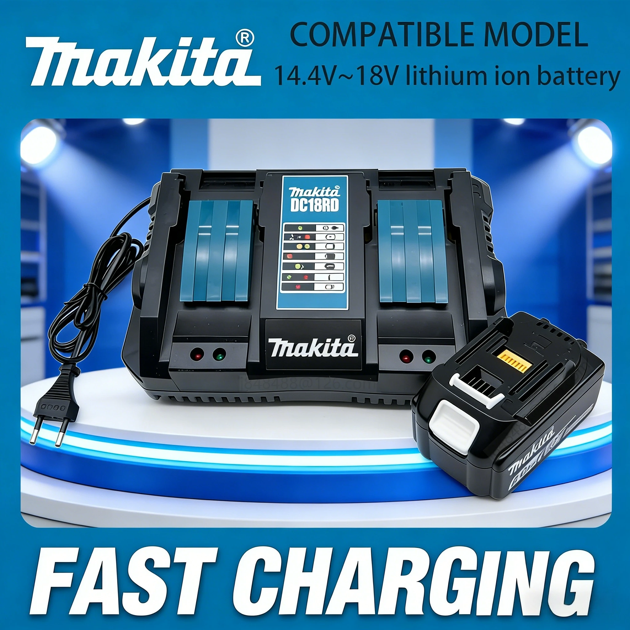 Original DC18RC For Makita 18V Drill Battery Charger 3A Li-ion Charger for Makita 14.4V 18V LXT BL1815 BL1860 BL1430 BL1450