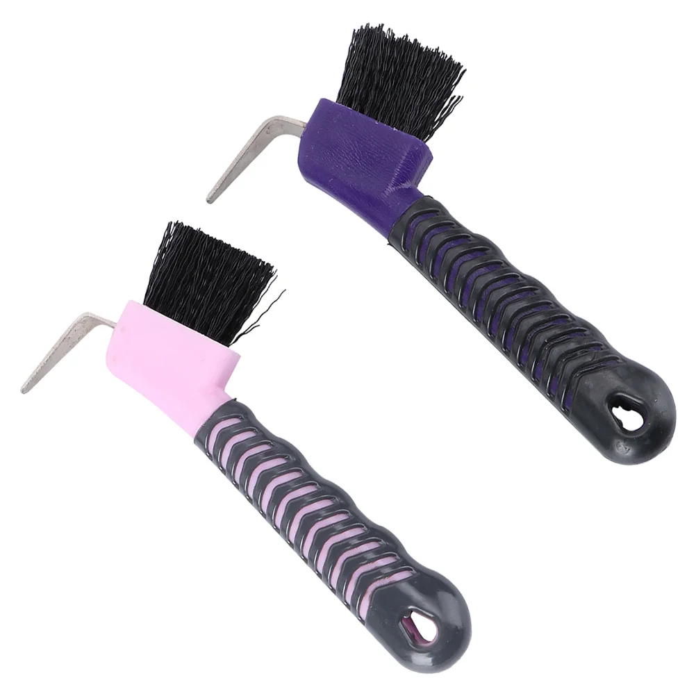 2 قطعة أداة تهذيب الحصان حافر اختيار فرشاة عالية الجودة PP Tpe آمنة دائم للحوافر والأحذية أدوات تهذيب الحصان #2