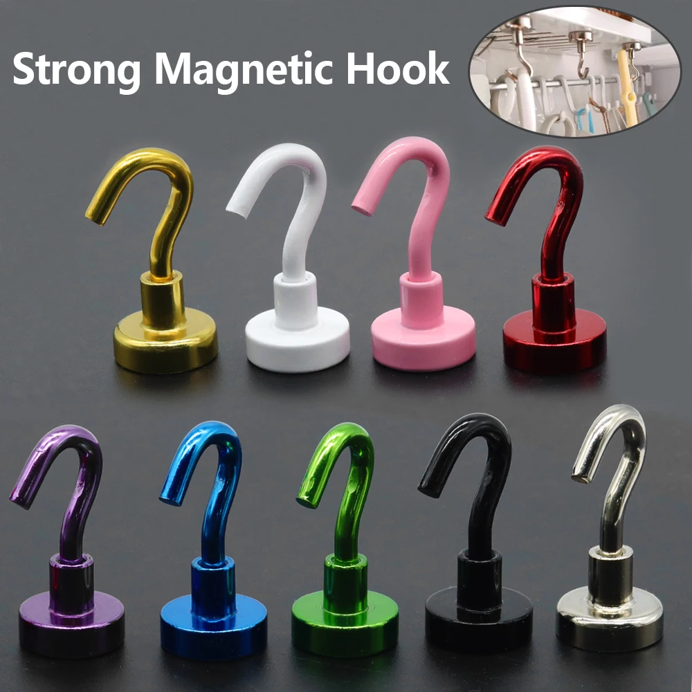 

Strong Magnetic Hooks Load-bearing Home Kitchen Bar Storage Hooks Key Storage Hooks Bathroom Hangers Multi-Purpose Magnet Hook