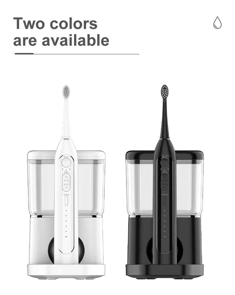 Countertop 500ML  Water Flosser Toothbrush 5 Modes for Cordless USB Rechargeable Household Use Electric Teeth