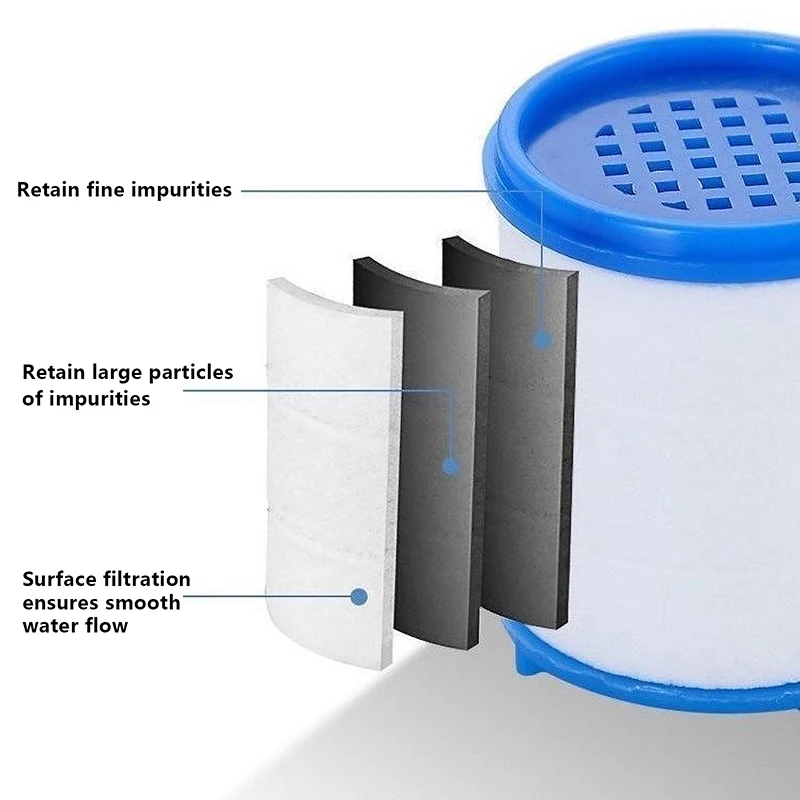 2/5/10 قطعة صنبور تصفية عنصر تصفية صنبور تنقية المياه تصفية دش إزالة الكلور المعادن الثقيلة تصفيتها