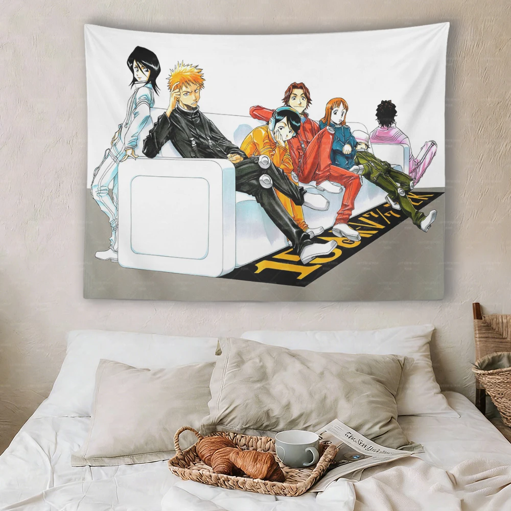 Bleach Anime Wandteppich Ichigo K-Kurosaki Wandbehang Ästhetische Schlafzimmer-Wohnheim-Manga-Dekoration – Detail 8