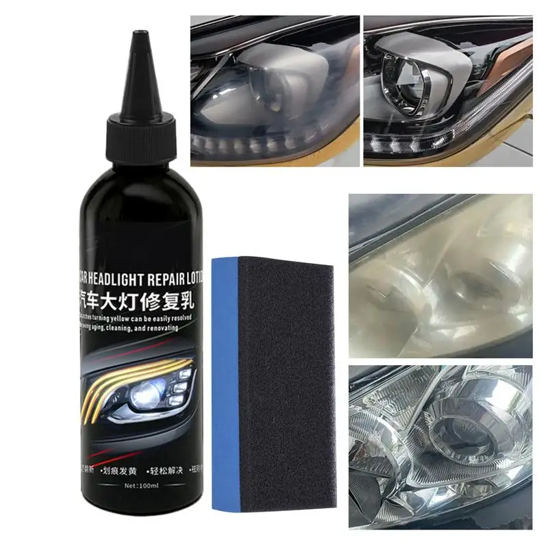 For For Cars Trucks RVs Etc. Car Cared Headlight Lens Restorer Fast Acting Headlight Repair Fluid Powerful Headlight Lens