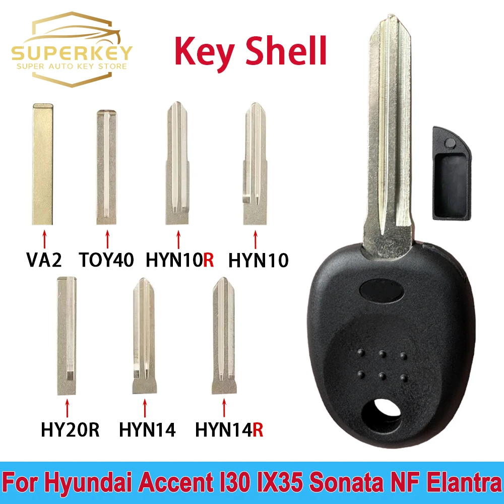 

Транспондер SUPEREKY для Hyundai Accent I30 IX35 Sonata NF Elantra Tucson Verna без чипа, сменный чехол для автомобильного ключа, пустой корпус