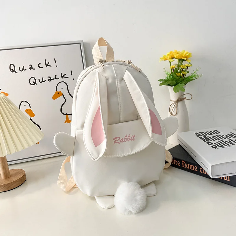 Cartoon schattige kinderrugzak voor meisjes Lichtgewicht peuterrugzak Canvas reistas Trendy schooltas Moeder kindertas voor meisjes