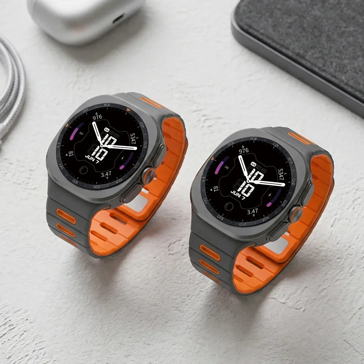 Magnetisches Silikonarmband für Samsung Galaxy Watch Ultra 2 47 mm, Sportarmband für Galaxy Watch 9/8 40/44, Watch 8 Classic 46 mm, Armband. – Detail 10