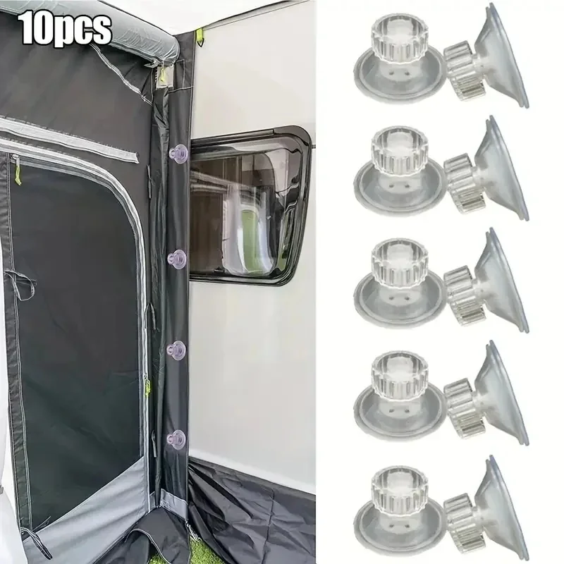 10pcs High Grip Awning Suction Cup Fixing Pads Caravan Motorhome Organiser Cloth Rack Hook Camping RV Accessories