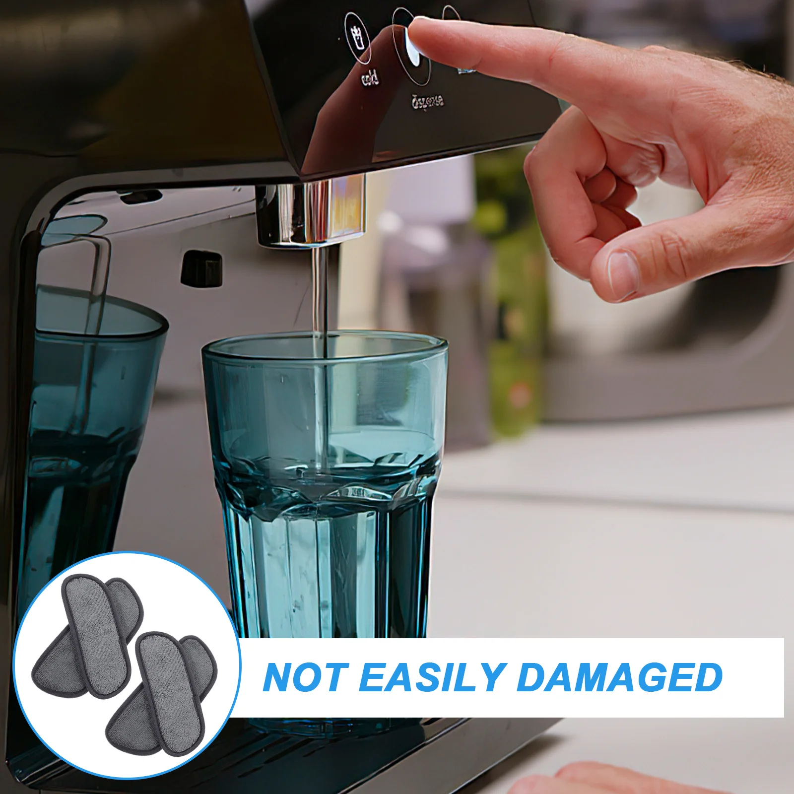 

4Pcs Water Absorbent Refrigerator Drip Catcher Pads Artificial Fiber Water Dispenser Drip Tray Home Fridge Accessories