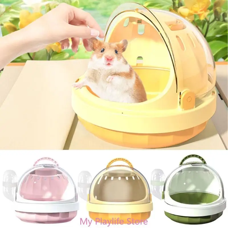 Guinea Pigs Travel Cage Hamster Box Small Animal Ventilable Carry Box Small Pet Transportation Carry Box for Squirrels