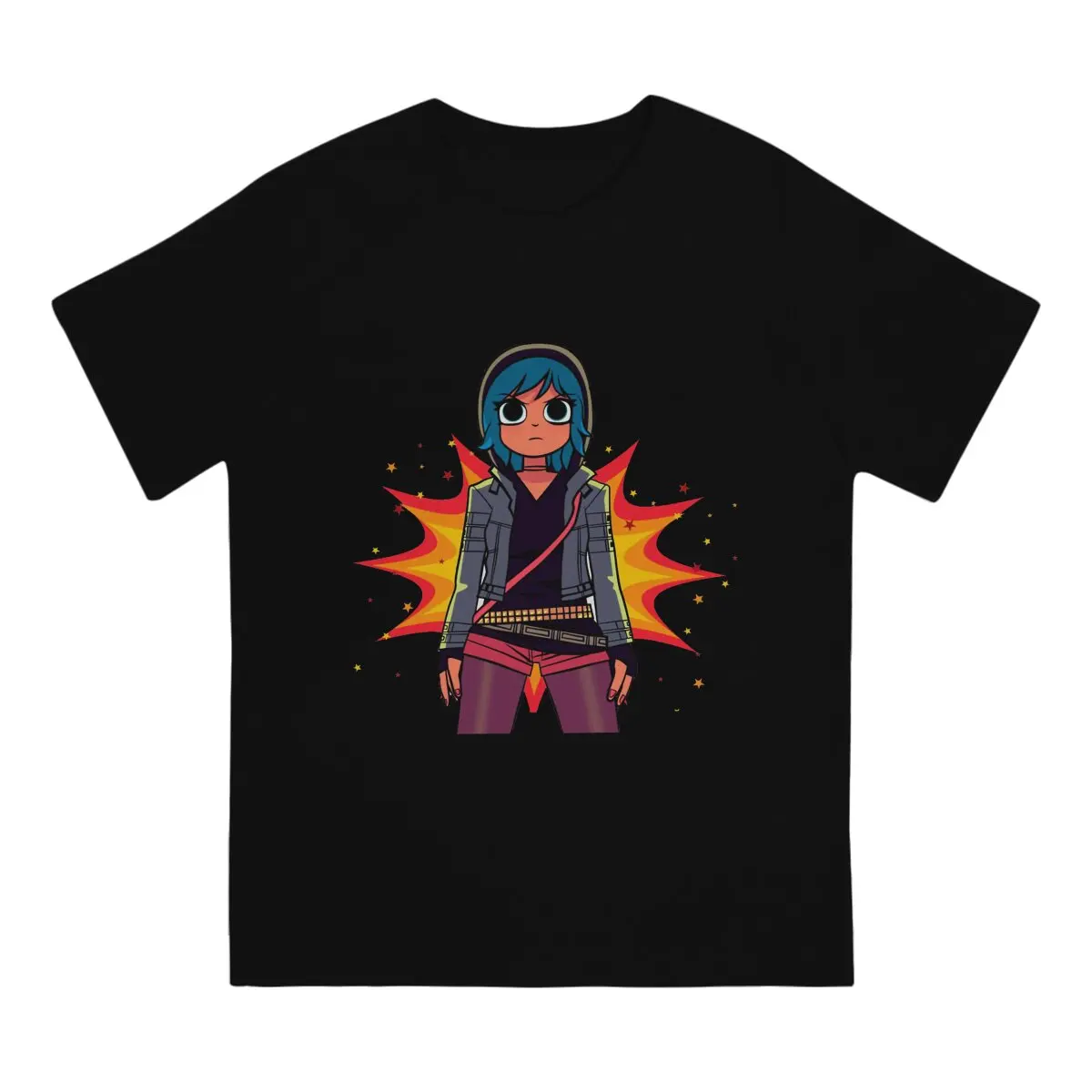 Creative Ramona Flowers T-Shirt Men Crew Neck T Shirt Scott Pilgrim Vs The World Short Sleeve Tees Party Tops