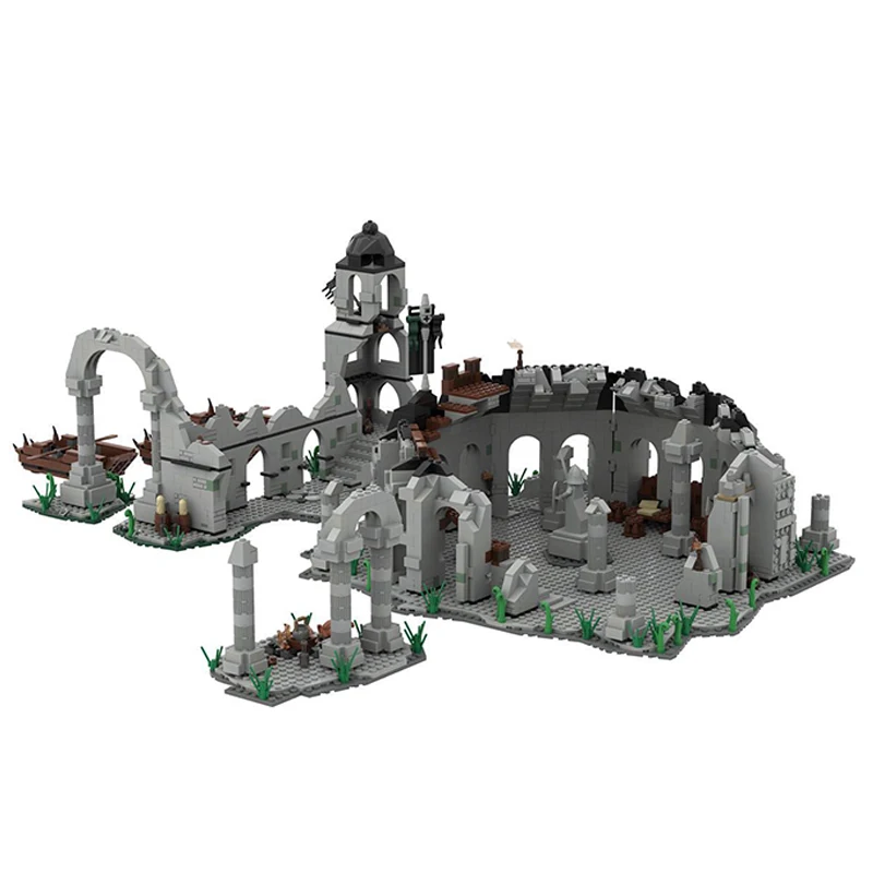 De Ringen Filmscènes Moc Ruïnes Van Osgiliath Bouwstenen Collectie Experts Technologie-Educatie Diy Assemblage Model Baksteen