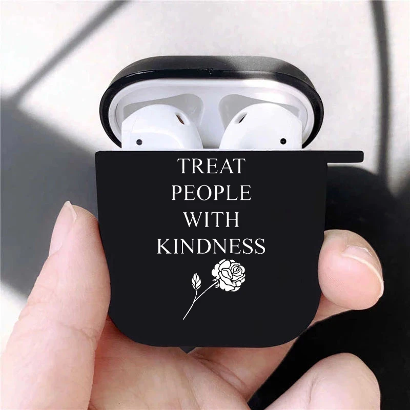 Hot singer Treat People with Kindness Soft silicone TPU Case For AirPods Pro2 1 2 3 Black Wireless Bluetooth Earphone Box Cover