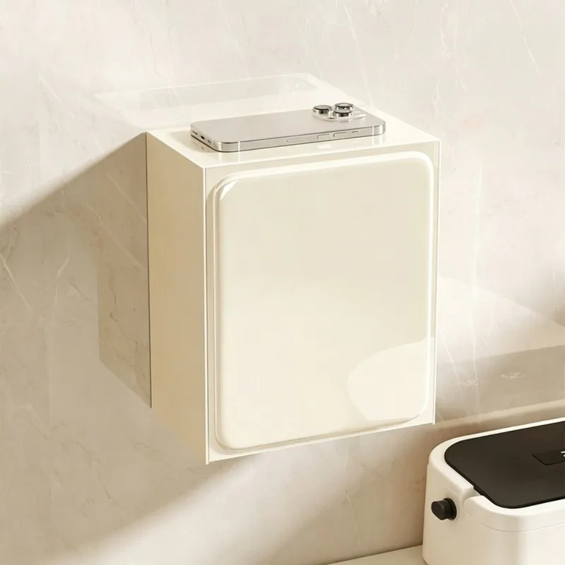 

ABUI-Wall-Mounted Storage Rack For Bathroom - Waterproof, No-Drill Installation, Multi-Purpose Organizer