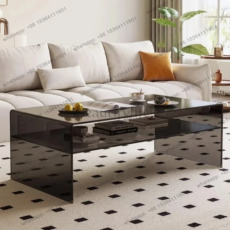 Acrylic coffee table simple living room personalized rectangular tea table coffee table simple modern mini office