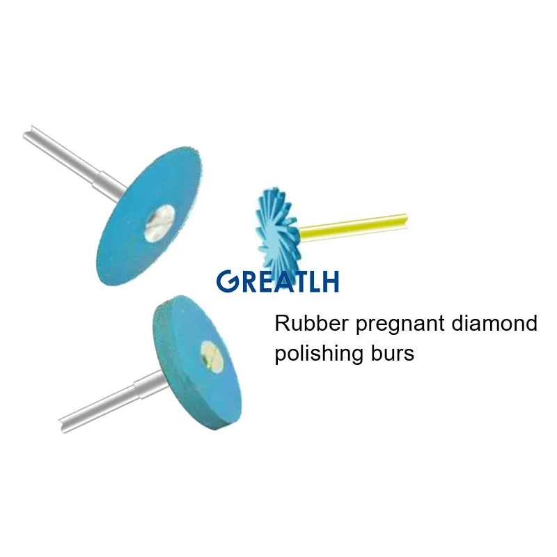 Dental Rubber Diamond Polishers Zirconia or All Ceramics Diamond Polishing Burs Dental Materials