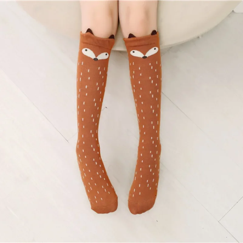 Baby Boys Girls Sports Knee High Long Socks Cotton Breathable Cartoon Soft Kids Sock Children School Uniform Socks