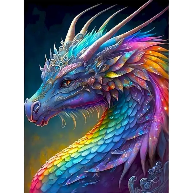 GATYZTORY Full Diamond Painting New Collection Dragon Mosaic Animal 5D DIY Embroidery Needlework Home Decor Gift