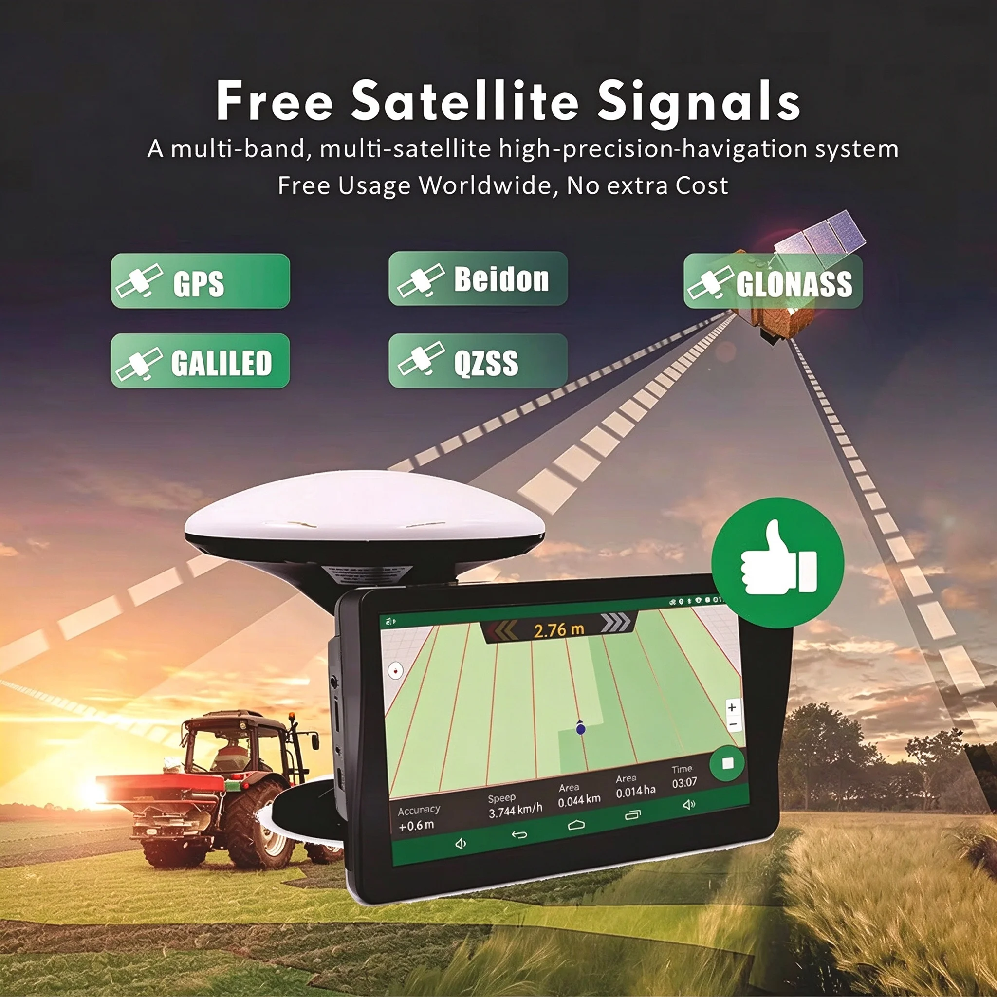 Applicable to Cross-border spot 7-inch agricultural GPS navigation system GLONASS/GNSS tractor spot agricultural navigation