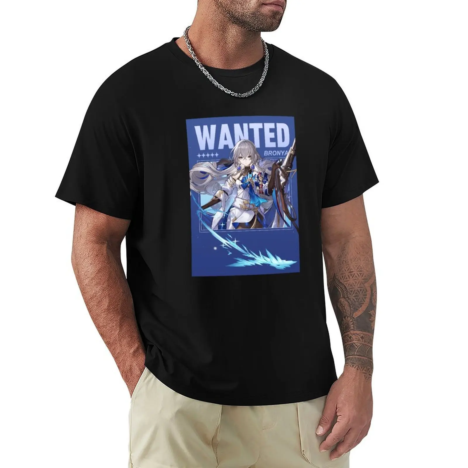 Bronya Wanted Poster Honkai Star Rail T-Shirt Quick Dry Light Sports T-Shirt