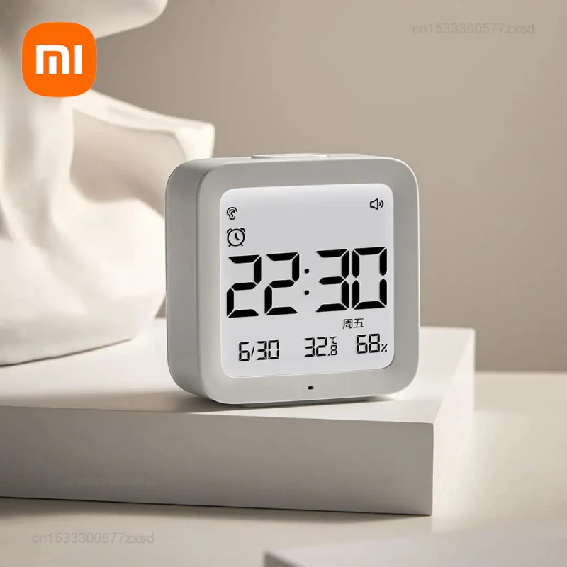 Xiaomi MiaoMiaoCe Smart Bluetooth Backlight Alarm Clock Indoor Digital Mini Smart Electric Hygrometer APP Remote Control Home