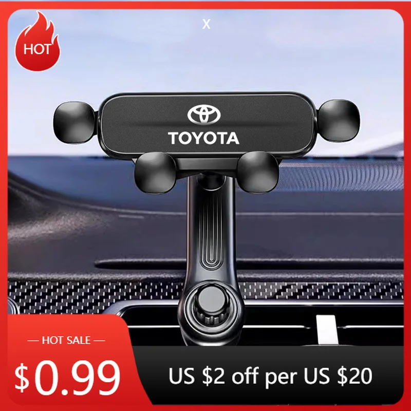 

Для Toyota 2026 Горячие колпаки-концентраторы Гравитационный автомобильный держатель для телефона Для Toyota Hilux Aygo Yaris Rav4 Вращающаяся на 360 градусов противоскользящая подставка для сотового телефона