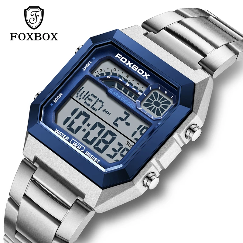 LIGE 2025 Men's watches Luxury LED Luminous Date Wristwatch Waterproof Sports Square  Casual Quartz Watches male reloj hommes