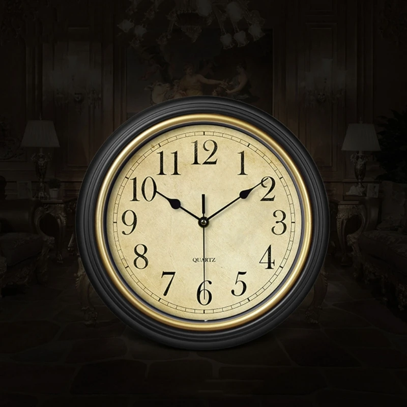 Operated Wall Clock 12in Vintage Wall Clocks Retro Quiet Non Ticking Clock for Home School Office Decoration