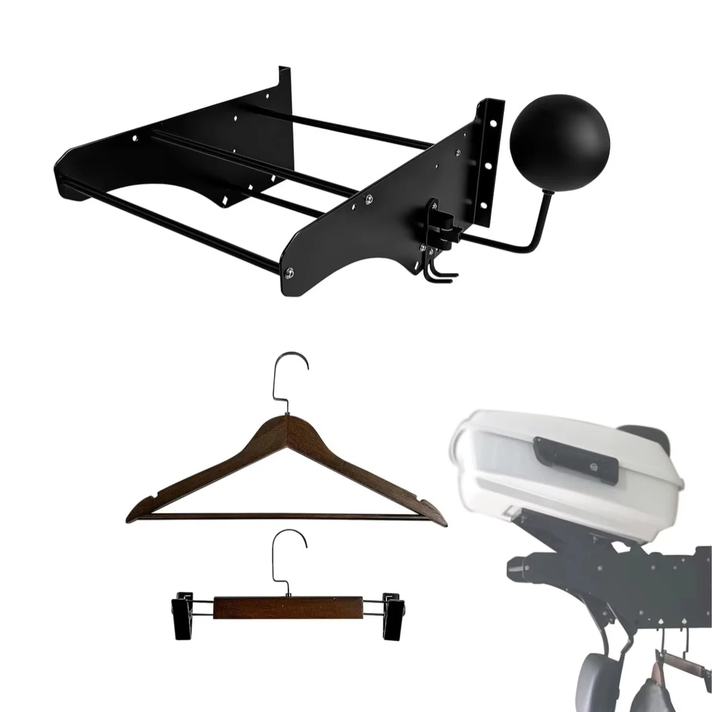 For Harley Road Street Glide Road King Electra CVO Indian Wall Mount Sissy Bar Backrest Tour Pack Trunk Storage Rack Kit