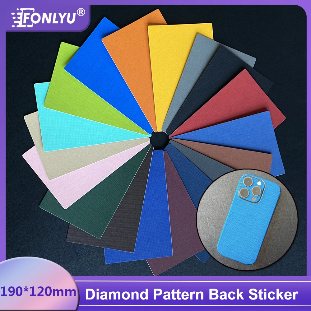 Fonlyu Colorful Diamond Texture Back Skin Film For iPhone 16 15 Pro Max Rear Protective Sticker for Film Cutting Machine Plotter