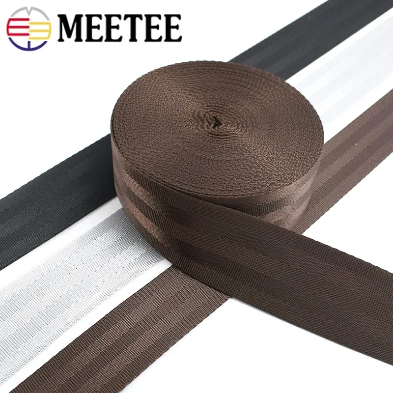 

5/10M Meetee 20-50mm Nylon Webbing Tape Bag Backpack Lanyard Strap Safety Belt Decor Ribbon Band DIY Sewing Crafts Accessories