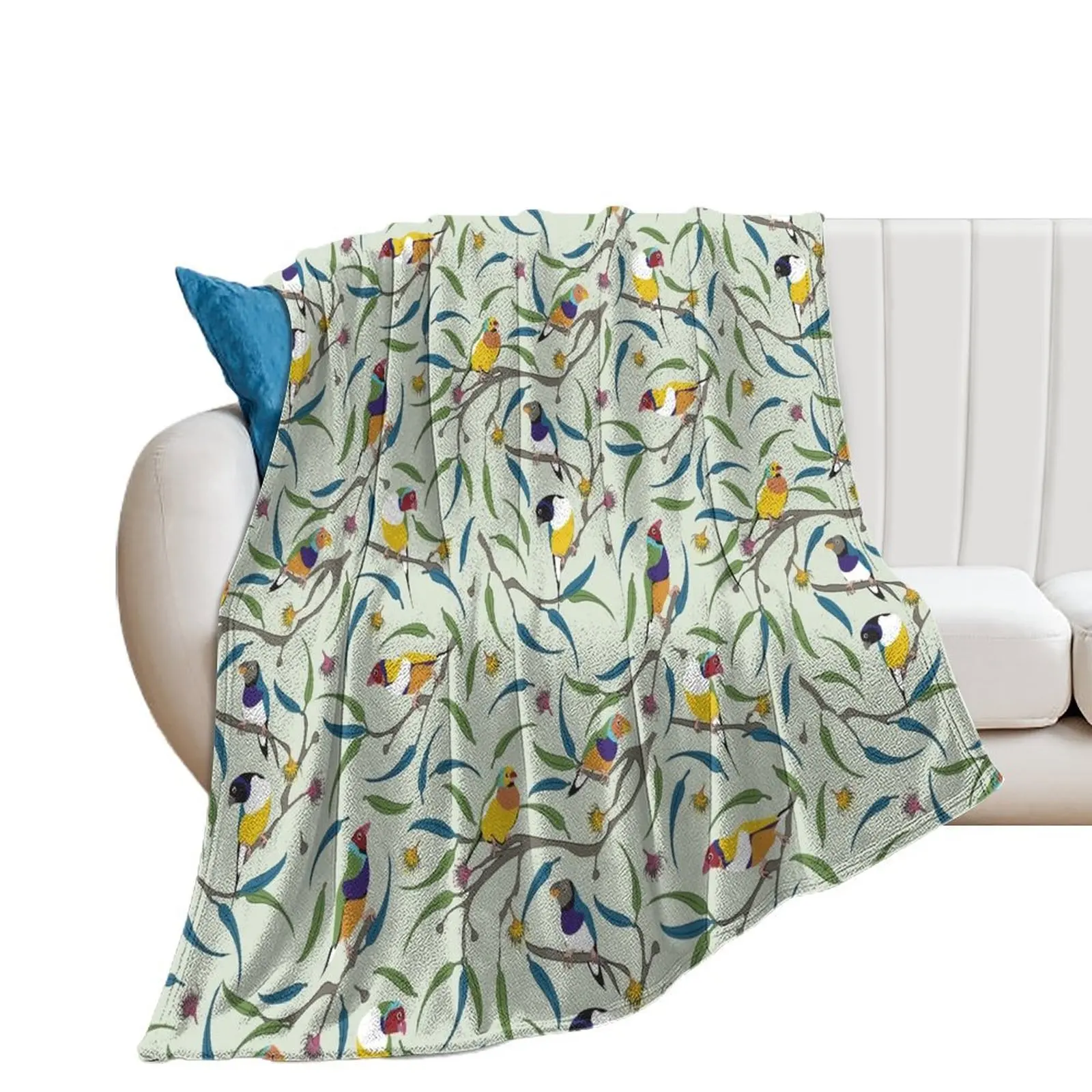 Australian Gouldian (Rainbow) Finches Throw Blanket warm winter Summer Beddings christmas decoration Luxury Thicken Blankets