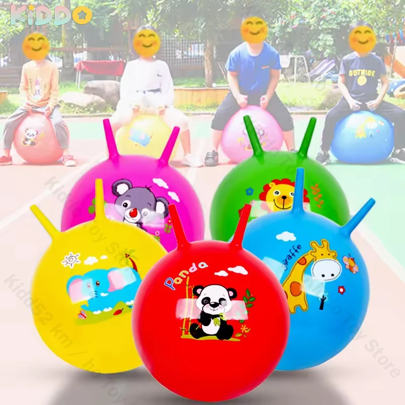 Kids Bounce Jumping Toy Funnel Bounce Balls Handles Kids Balls Kids Kids Hopper Toy Hopping Toddler Fitness Exercise for Kids