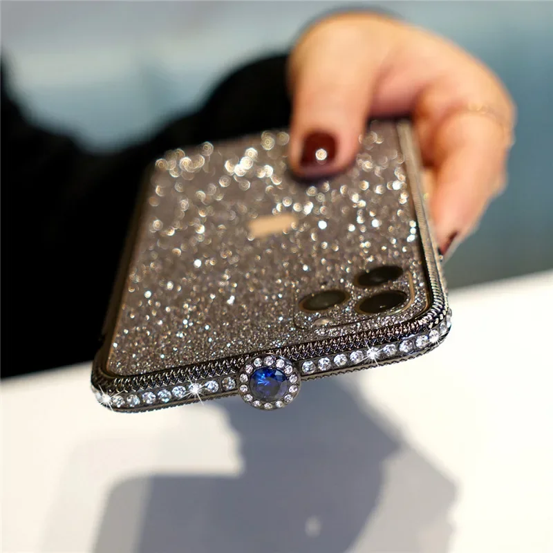 Diamond Case For iPhone 11 Pro Max XS Max XR Case Crystal Glitter Bling Rhinestone Cover For iPhone 6 6s 7 8 Plus SE 2020 Funda