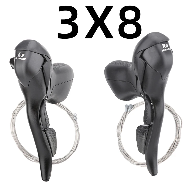 MicroNEW Racefiets Shifters 3x7 3x8 3x9 3x10 3X11Speed Remhendel Fiets 2x7 2x8 2x9 2x10 Speed Derailleur voor Shimano
