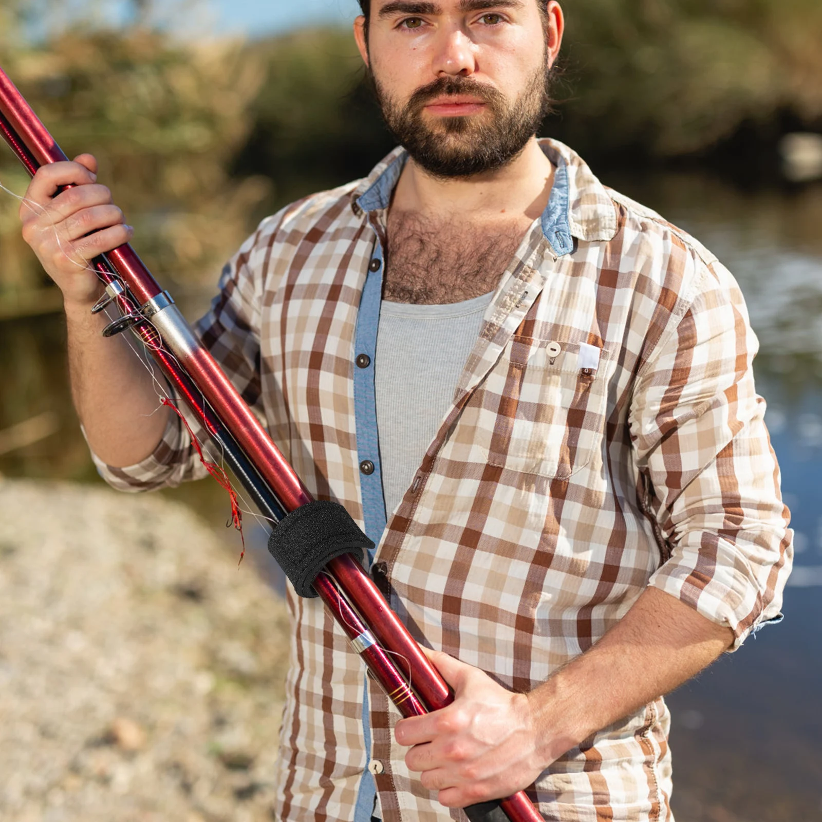 

2 Straps Pole Protectors Waterproof Thickened Elastic Adjustable Fishing Rod Protector Case For Outdoor Fishing Gloves